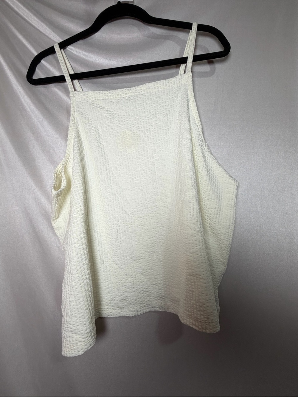 Madewell Cream Textured Sleeveless Tank Top Size XL CLW60C